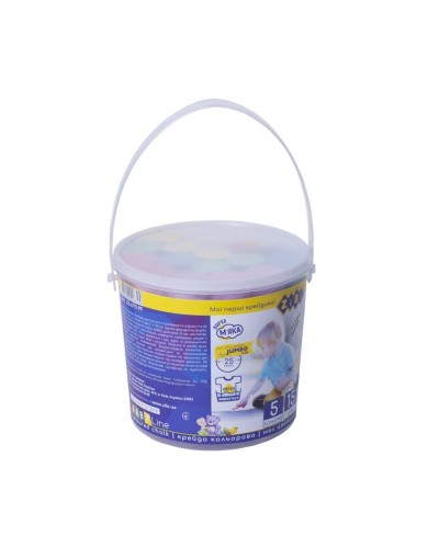 Крейда кольорова з 15 шт на 5 кольорів JUMBO, у відрі, BABY Line