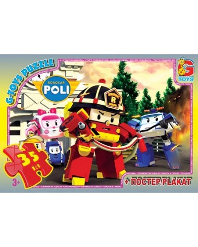 Пазли «Робокар Полі» на 35 елементів, ТМ G-Toys