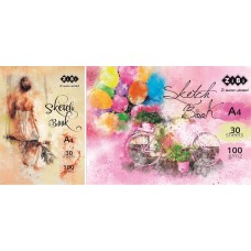 Скетчбук А4 на 30 аркушів 100 г/м2 з картонною обкладинкою, ART Line