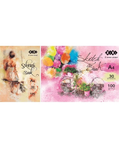Скетчбук А4 на 30 аркушів 100 г/м2 з картонною обкладинкою, ART Line