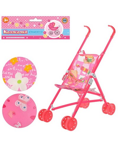 Коляска «Тростина» 51х43х24 см з подвійними колесами, висота до ручки 47 см, в асортименті