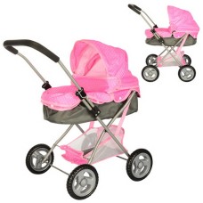 Візочок для ляльки 39х48х71 см металевий класичний з кошиком, у коробці 63х40х11 см