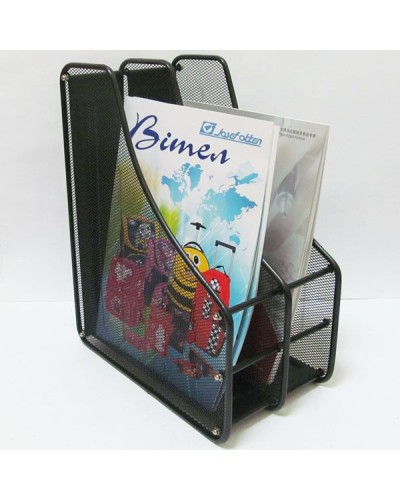 Лоток вертикальний «Сітка» металевий на 2 відділення чорний, ТМ J. Otten