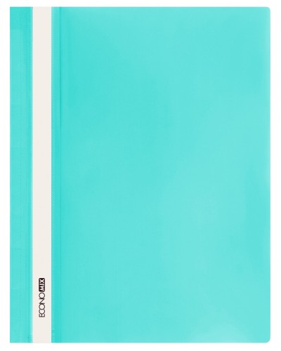 Папка-швидкозшивач з прозорим верхом, А4, без перфорації, бірюзова, ТМ Economix