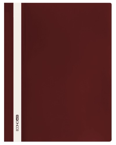 Папка-швидкозшивач А4 з прозорим верхом без перфорації, бордова, ТМ Economix