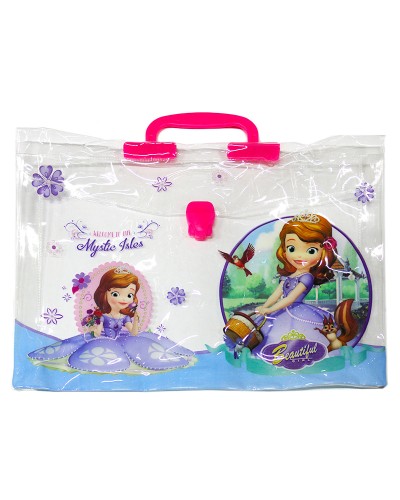 Папка-портфель «Принцеса» 38х28х4,5 см пластикова з ручкою, ТМ Leader