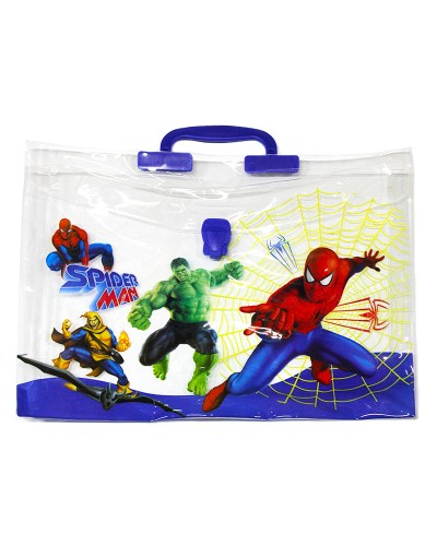 Папка-портфель «Павук» 38х28х4,5 см пластикова з ручкою, ТМ Leader