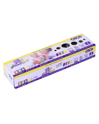 Фарби пальчикові на 4 кольори по 30 мл.