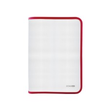 Папка-пенал на блискавці А4 прозора фактурою «тканина», червона, ТМ Economix