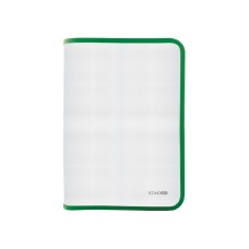 Папка-пенал на блискавці А4 прозора з фактурою «тканина», зелена, ТМ Economix