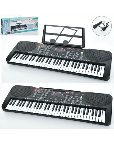 Синтезатор на 49 клавіш з мікрофоном, USB, mp3 та записом, Demo, від мережі , у коробці 53х19х6 см