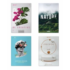 Канцелярська книга на 176 аркушів у лінію з картонною обкладинкою, в асортименті, ТМ Brisk