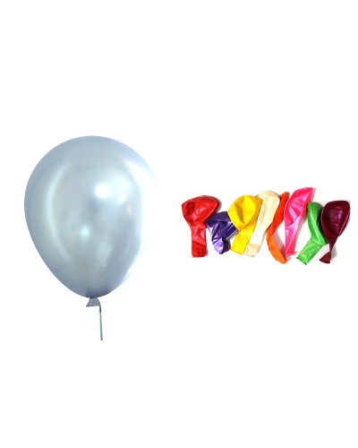 Кульки повітряні 30 см різнокольорові перламутрові, 100 шт. в упаковці, ТМ Leader