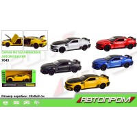 Машина «CHEVROLET CAMARO» металева зі світлом та звуком, на батарейці, в асортименті, у коробці 18х9х9 см, Автопром