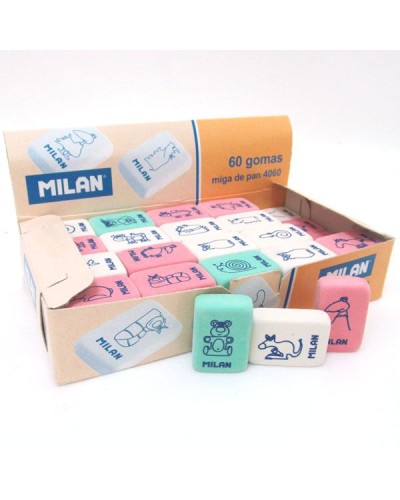 Гумка прямокутна 2,8х1,9х1см, в асортименті, TM MILAN