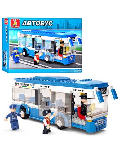 Конструктор «Автобус» на 235 деталей з фігурками, у коробці 28,5х24х5 см, SLUBAN