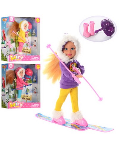 Лялька Defa Lucy 13,5 см з лижами, взуттям та шоломом, в асортименті, у коробці 15х16,5х6 см