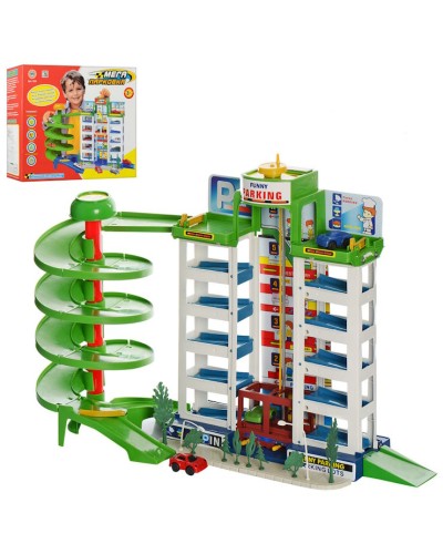 Паркінг на 6 поверхів, 4 автомобілі в асортименті, в коробці 39,5х34,5х10 см