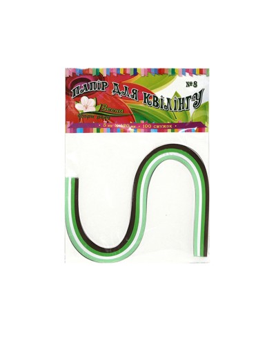 Папір для квілінгу №8 4 кольори, товщина 5 мм, довжина 420 мм «Весна»