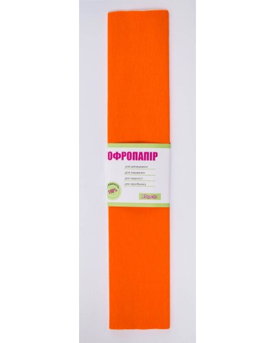 Гофро - папір 110 %, 50 х 200 см, помаранчевий