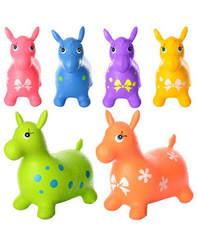 Стрибун надувний «Конячка» вагою 1300 грам, в асортименті, у пакеті 30х22х7 см