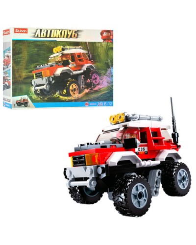 Конструктор «Джип» 145 деталей та фігурка, у коробці 23,5х19х4,5 см, SLUBAN