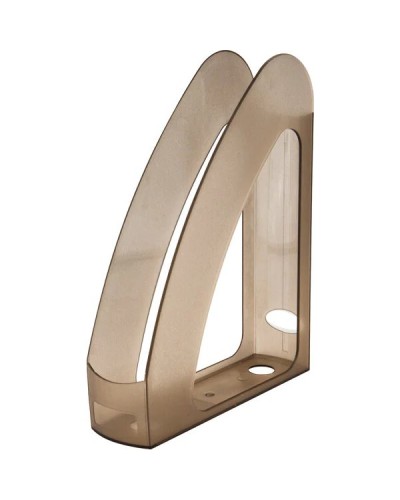 Лоток «Райдуга» вертикальний пластиковий з передньою стінкою димчатий, 300х230х80 мм, ТМ Economix