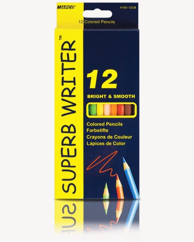 Олівці «Super Writer» шестигранні на 12 кольорів, ТМ Marco