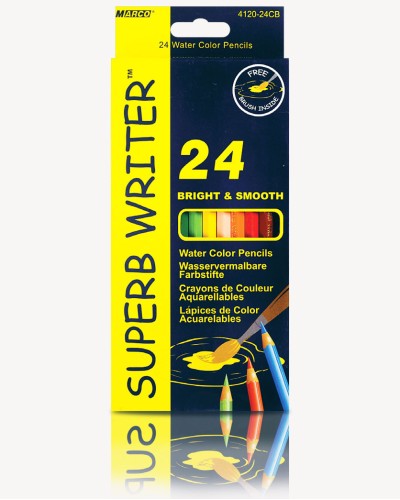 Олівці «Superb Writer» акварельні на 24 кольори, ТМ Marco