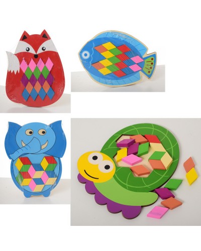 Рамка-вкладиш «Тварини» 22 см, в асортименті, у коробці 17,5х22х1 см