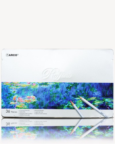 Олівці «Reffine» шестигранні на 36 кольорів у металевій упаковці, ТМ Marco