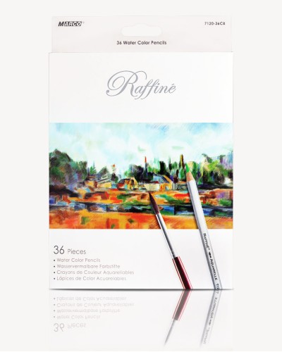 Олівці «Reffine» на 36 кольорів акварельні, ТМ Marco