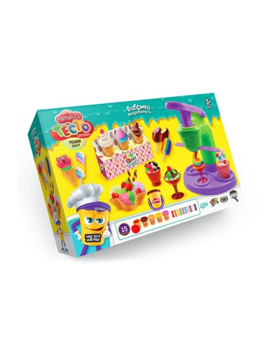 Набір тіста для ліплення «Master Do. Фабрика морозива» на 15 кольорів з аксесуарами, у коробці 34х8х22,5 см, ТМ Данко Тойс
