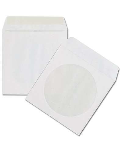 Конверт з віконцем для CD-диска, білий