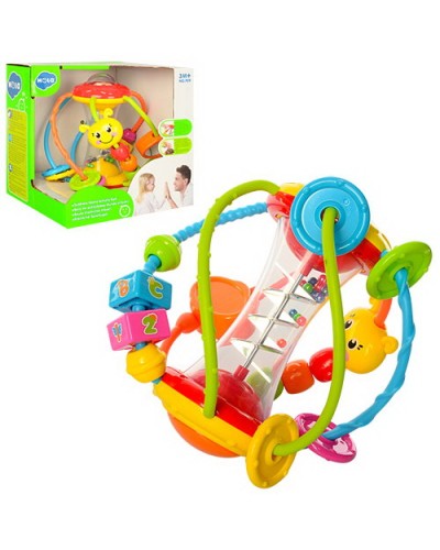 Брязкальце «Логіка» зі звуком та дзеркальцем, в асортименті, на батарейці, у коробці 21х19х17 см