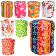 Кошик для іграшок, діаметр 45 см, висота 48 см, кришка-блискавка, в асортименті, в пакеті 45х45х2 см