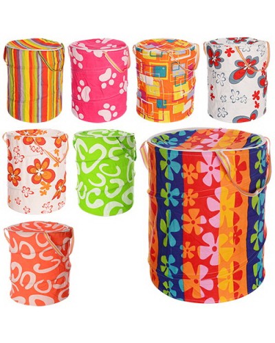 Кошик для іграшок, діаметр 45 см, висота 48 см, кришка-блискавка, в асортименті, в пакеті 45х45х2 см