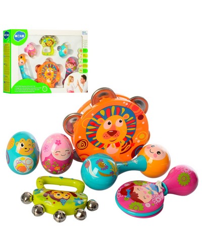 Брязкальце «Музичні інструменти» 6 см, 6 шт. у коробці 35,5х26,5х6,5 см