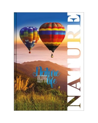 Блокнот «Природа» А5 на 96 аркушів у клітинку з твердою ламінованою обкладинкою, в асортименті, ТМ Рюкзачок