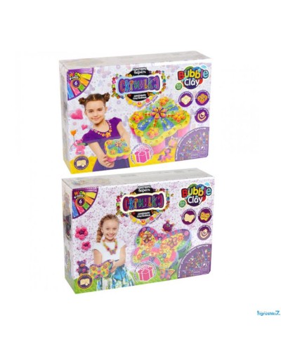 Набір повітряного пластиліну «Скринька» на 6 неонових кольорів, у коробці 24,5х7х19 см, ТМ Данко Тойс