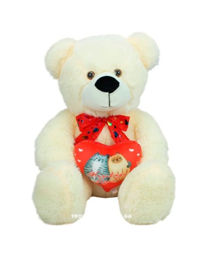 М`яка іграшка «Тедді 2/4 з серцем» 50 см, ПП Копиця