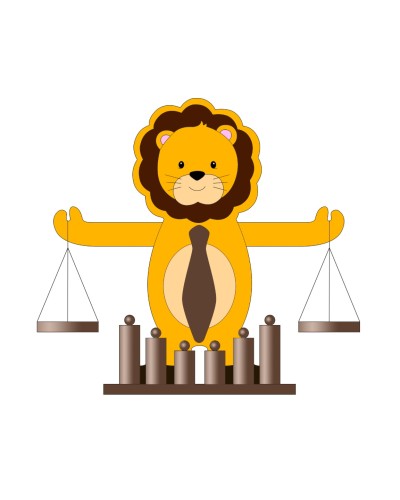 Еко-конструктор «Лев»: 2 лотки да 6 гирьок, у коробці 21,5х30х4,5 см, ТМ Дерево