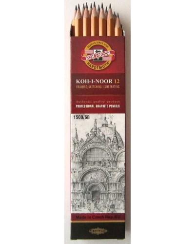 Олівець графітний без гумки 6В, ТМ Koh-i-Noor