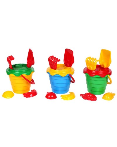 Набір для піску «Зібраний» з 6 предметів у сітці 22х21х14,5 см, ТМ Технок