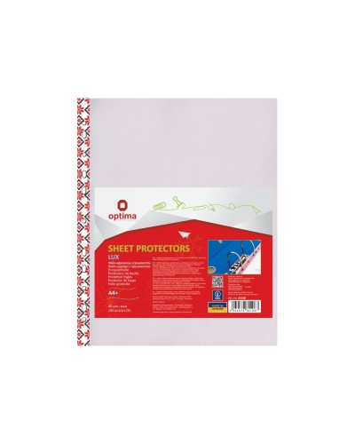 Файл А4, з кольоровим орнаментом, 40 мкм, фактура «глянець», 100 шт., ТМ Optima