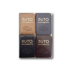 Обкладинка на автодокументи «AUTO» з золотим тисненням 85х127 мм, в асортименті
