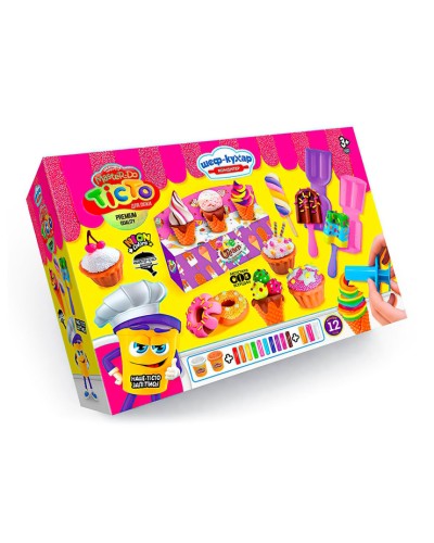 Набір тіста для ліплення Master Do «Шеф кухар. Кондитер» на 10 кольорів з аксесуарами, у коробці 26,5х19х7 см. ТМ Данко Тойс