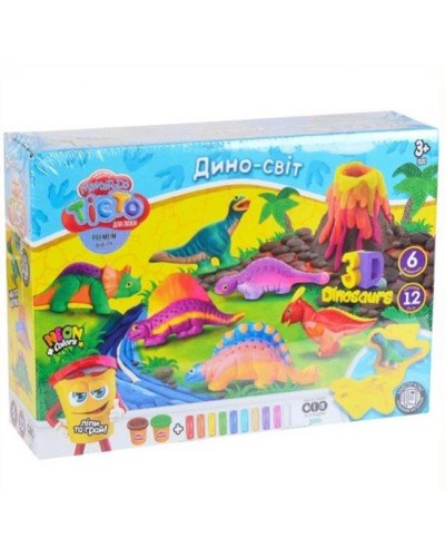 Набір для ліплення Master Do «Динозаври - 6» на 12 кольорів, у коробці 26,5х19х7,5 см, ТМ Данко Тойс