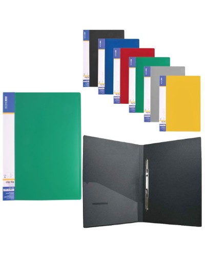 Папка-швидкозшивач А4 з пружинним механізмом Clip A та кишенею, в асортименті, ТМ Economix