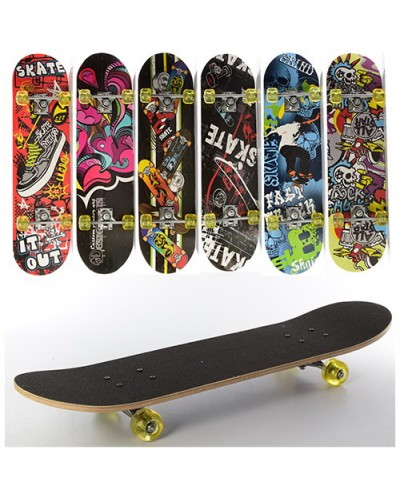 Скейт 78,5х20 см з алюмінієвою підвіскою та колесами ПУ, в асортименті, у пакеті